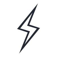 Lightning icon vector isolated on white background