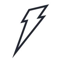 Lightning icon vector isolated on white background