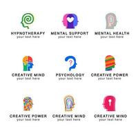 Mental health logo isolated on white background vector