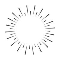 Sunburst black color isolated on white background vector