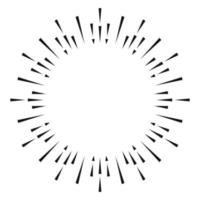 Sunburst vector black color line isolated