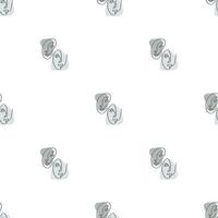 Surreal Faces One Line Seamless Pattern . Abstract Minimalistic Art design for print, cover, wallpaper, Minimal and natural wall art. Vector illustration on white background.