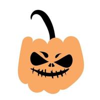 Autumn halloween scary pumpkin. Harvest season. vector