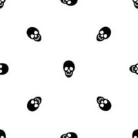 Black skeletons in various poses pattern. Halloween design. Perfect for fall, holidays, fabric, textile. Seamless repeat swatch. vector