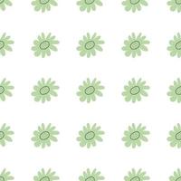Floral seamless vector pattern with flowers. Spring flora. Simple hand-drawn kids style. Pretty ditsy for fabric, textile, wallpaper. Digital paper in white background