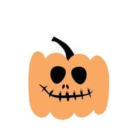 Autumn halloween scary pumpkin. Harvest season. vector