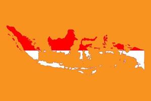 Vector Illustration of the Black Map of Indonesia on White Background