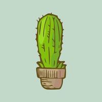 cactus garabato conjunto ilustración vectorial vector