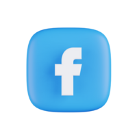 ilustração 3d do facebook png