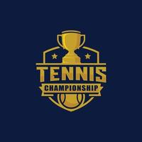 Tennis championship logo design vector