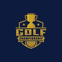 Golf championship logo design vector