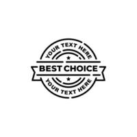 Best choice stamp seal icon vector illustration