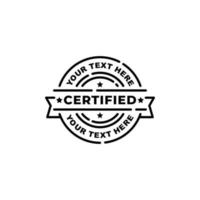 Certified stamp seal icon vector illustration