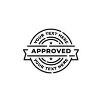 Approved stamp seal icon vector illustration