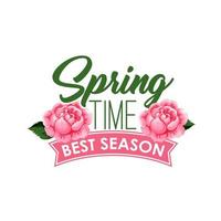 Spring time season roses flowers bunch vector icon