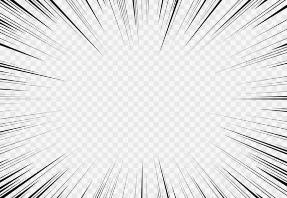 Manga transparent background, explosion motion