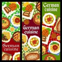 German cuisine restaurant food vector banners