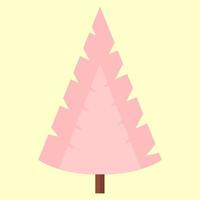 Flat tree illustration element. Minimalistic design of tree. Fit for modern flat design element. Vector eps 10.