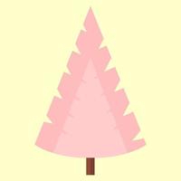 Flat tree illustration element. Minimalistic design of tree. Fit for modern flat design element. Vector eps 10.