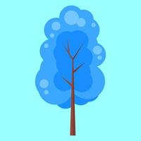 elemento de ilustración de árbol plano. diseño minimalista de árbol. apto para elemento de diseño plano moderno. pasos vectoriales 10. vector