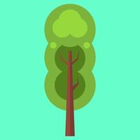 Flat tree illustration element. Minimalistic design of tree. Fit for modern flat design element. Vector eps 10.