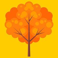 Flat tree illustration element. Minimalistic design of tree. Fit for modern flat design element. Vector eps 10.