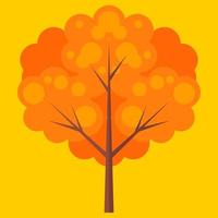 Flat tree illustration element. Minimalistic design of tree. Fit for modern flat design element. Vector eps 10.