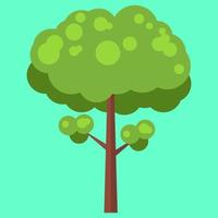 elemento de ilustración de árbol plano. diseño minimalista de árbol. apto para elemento de diseño plano moderno. pasos vectoriales 10. vector