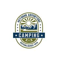 Vector icon for camping outdoor adventure