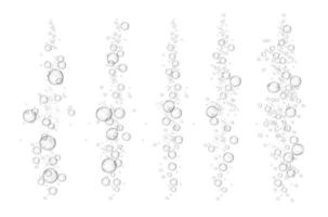 burbujas de aire con gas de agua, bebida gaseosa efervescente vector
