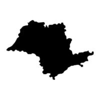 mapa de sao paulo, estado de brasil. ilustración vectorial vector