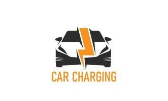 Electric car charge station icon, vehicle charger vector