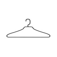 The clothes hanger icon. Wardrobe icon. Wardrobe sign. Vector illustration on a white background.