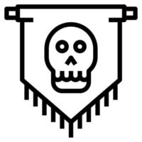 skull spooky flag scary team halloween clip art icon vector