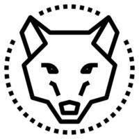 wolf dog head fox halloween clip art icon
