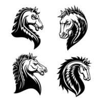 Horse heads vector design