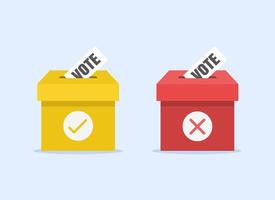 Voting concept in flat style , vote yes or no vector