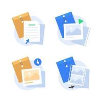 Document vector icon. Illustration isolated for graphic and web design