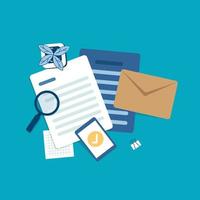 Email and messaging,Email marketing campaign,flat design icon vector illustration