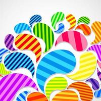 Bright striped colorful curved drops spray on a light background, vector color design, graphic illustration.