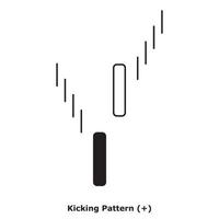 Kicking Pattern - White and Black - Round vector