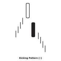 Kicking Pattern - White and Black - Round vector