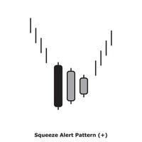 Squeeze Alert Pattern - White and Black - Round vector