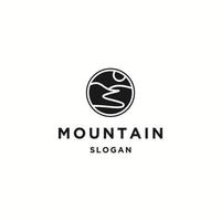 plantilla de diseño plano de icono de logotipo de montaña vector