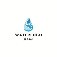 plantilla de diseño plano de icono de logotipo de agua vector