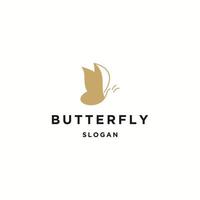 Butterfly logo icon flat design template vector