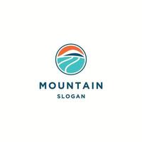 Mountain logo icon flat design template vector