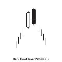 Dark Cloud Cover Pattern - White and Black - Round vector