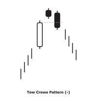 Tow Crows Pattern - White and Black - Round vector