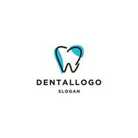 Dental logo icon flat design template vector